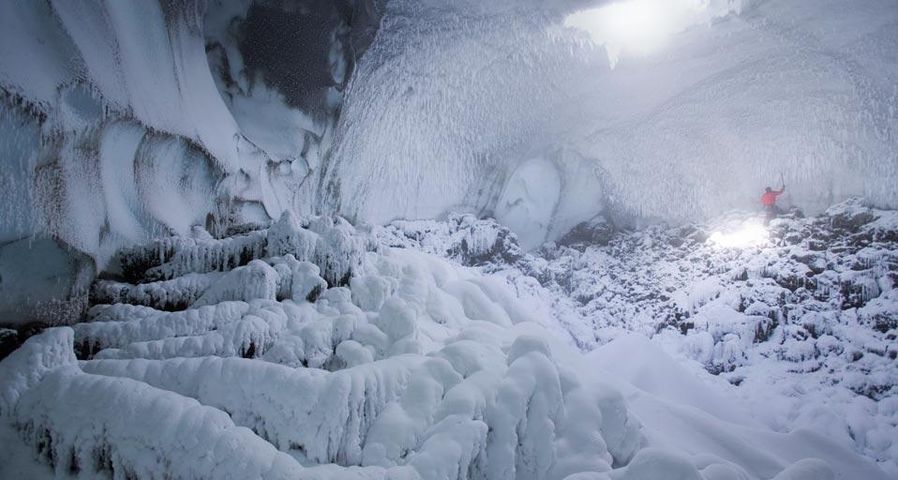 Ice cave on the north side of Mt. Erebus, Ross Island, Antarctica