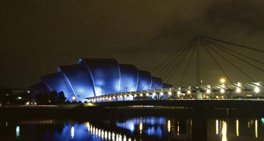 The Clyde Auditorium, known as the Armadillo, Glasgow, Scotland