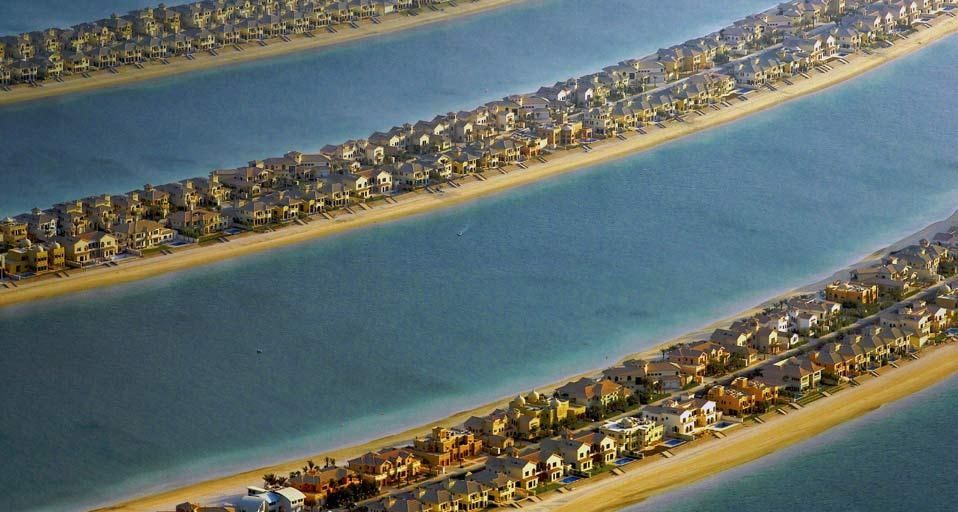 The Palm Islands artificial archipelago in Dubai, United Arab Emirates