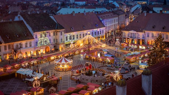 Weihnachtsmarkt in Hermannstadt (Sibiu), Rumänien