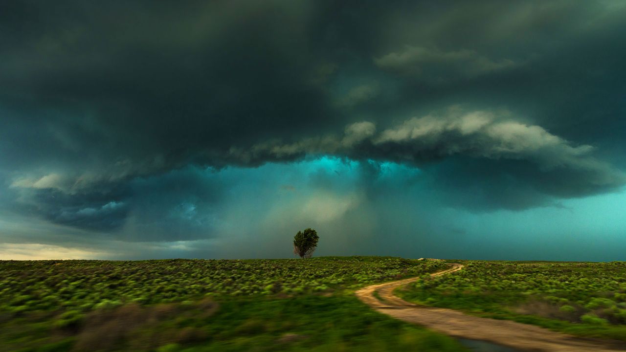 Aufziehendes Gewitter bei Lamar, Colorado, USA 
