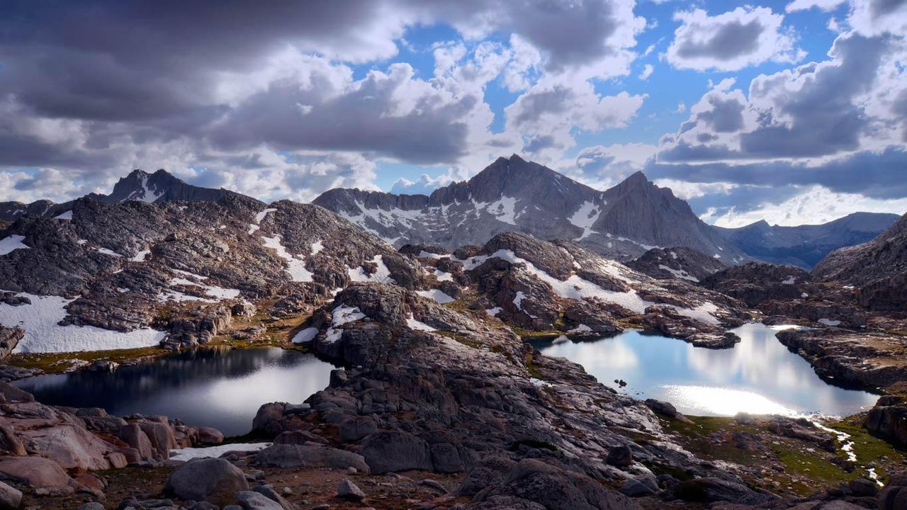 ｢ベア湖盆地｣アメリカ, カリフォルニア州, シエラ・ハイ・ルート