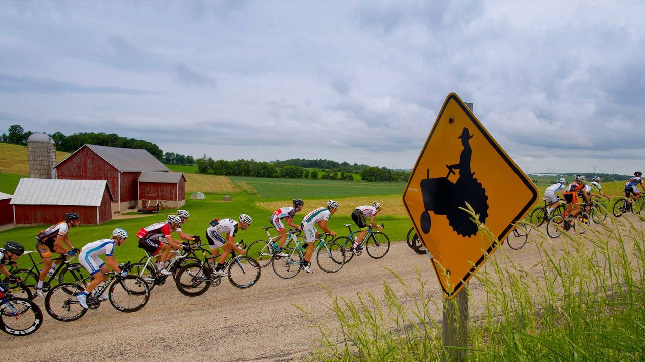 Tour of America's Dairyland racers near Fond du Lac, Wisconsin 