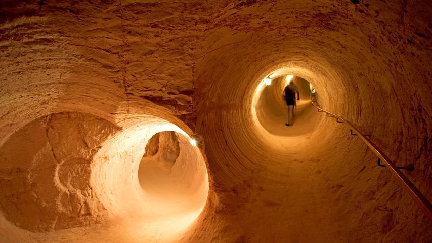 Opal mine tunnels at Coober Pedy in South Australia