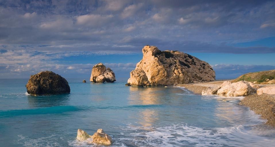 Aphrodite's Rock in Paphos, Cyprus
