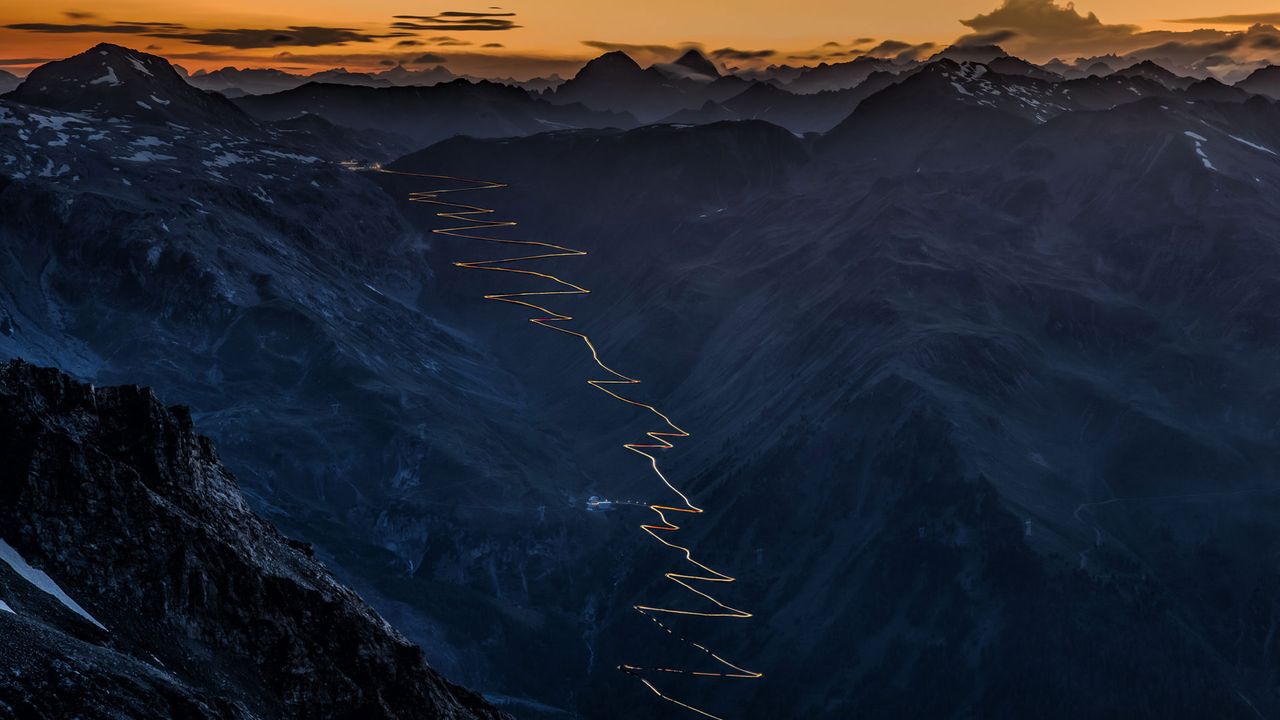 Stelvio Pass in the Italian Alps 