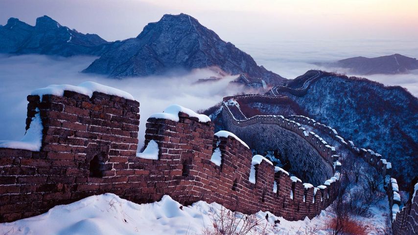 ｢雪の万里の長城｣中国, 北京