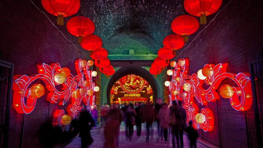 ｢春節の永寧門｣中国, 西安市 