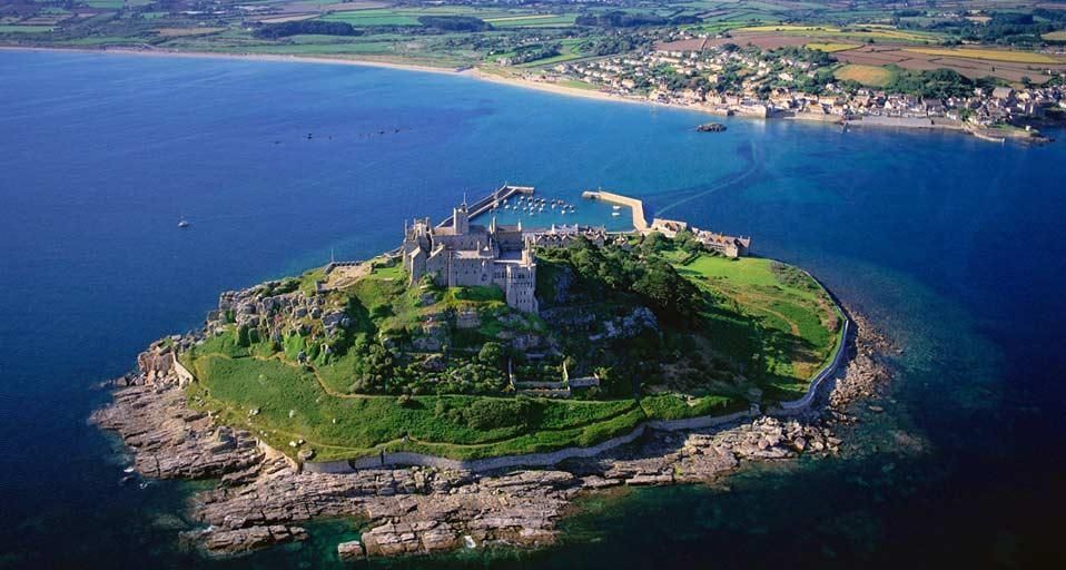 St Michael's Mount, off the coast of Marazion, Cornwall, England