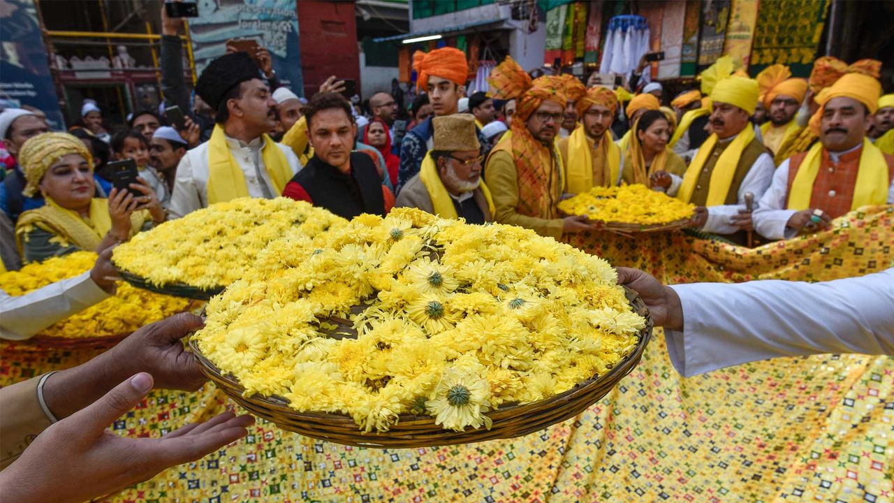 Nizamuddin Dargah embraces yellow to celebrate Basant Panchami.