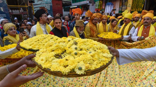 Nizamuddin Dargah embraces yellow to celebrate Basant Panchami.