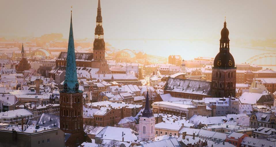 Bird's-eye view of Riga, Latvia