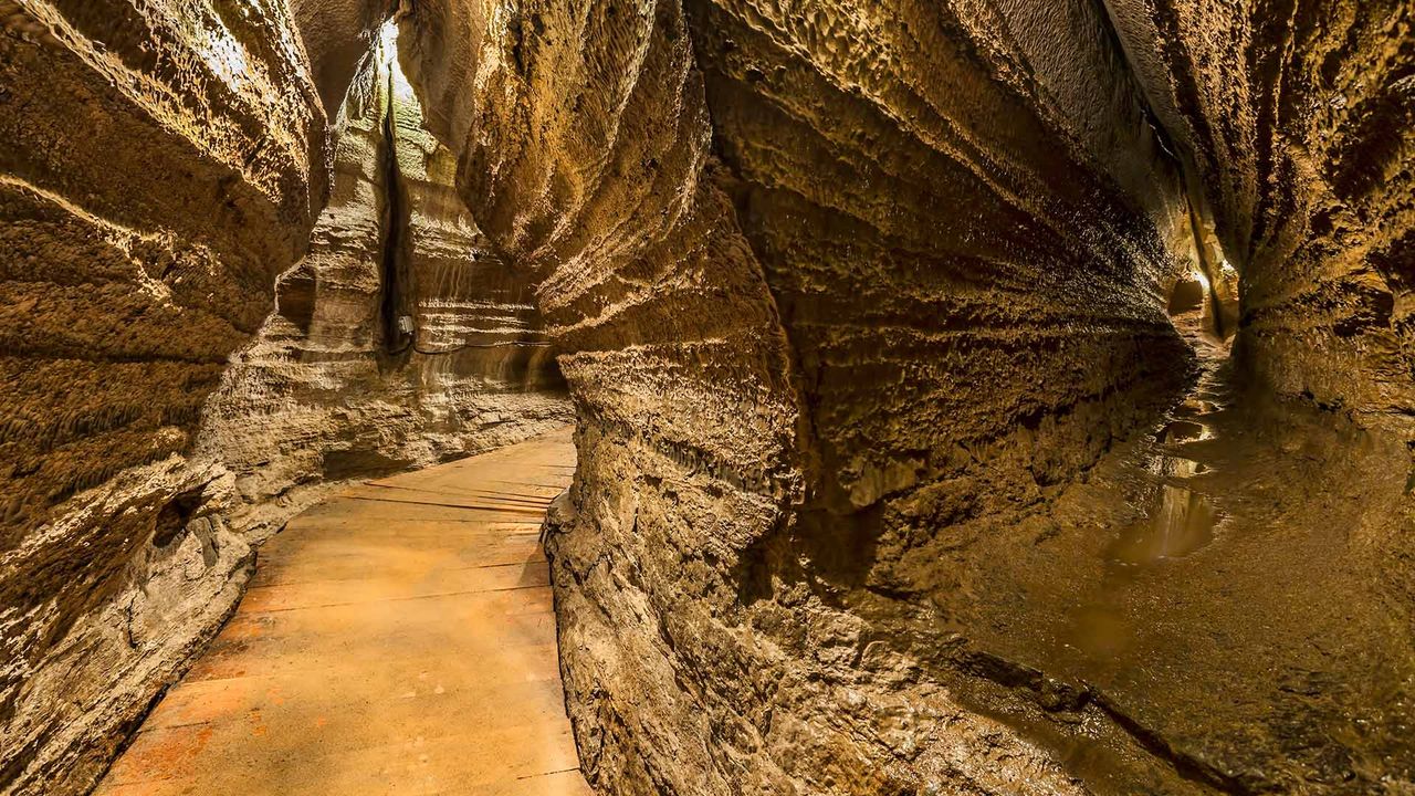 Deep within Bonnechere Caves in Eganville, Ontario 