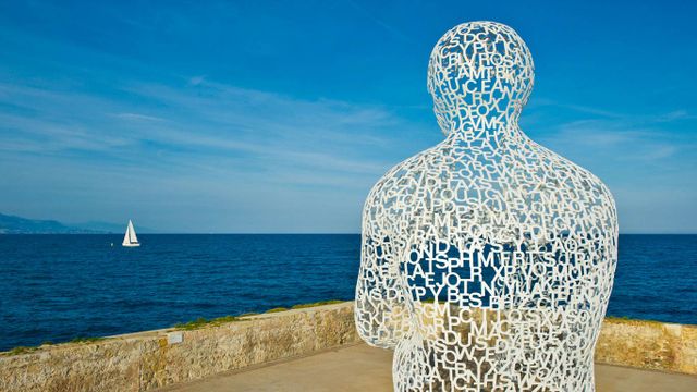 “Nomade d'Antibes” de Plensa, bastion Saint-Jaume, Antibes, Alpes-Maritimes 