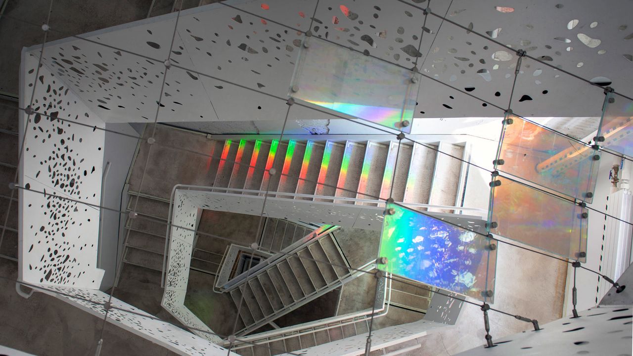 Stairwell in the Department of Philosophy building of New York University, New York City 
