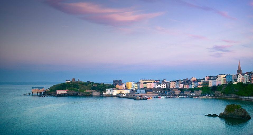 Tenby Harbour and North Beach, Pembrokeshire, Wales