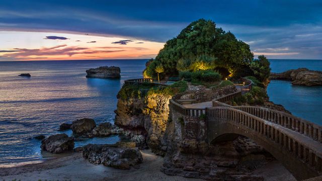 Rocher de la Vierge à Biarritz, Pyrénées-Atlantiques