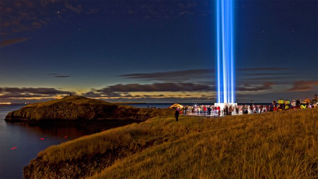 「イマジン・ピース・タワー」アイスランド, レイキャビク
