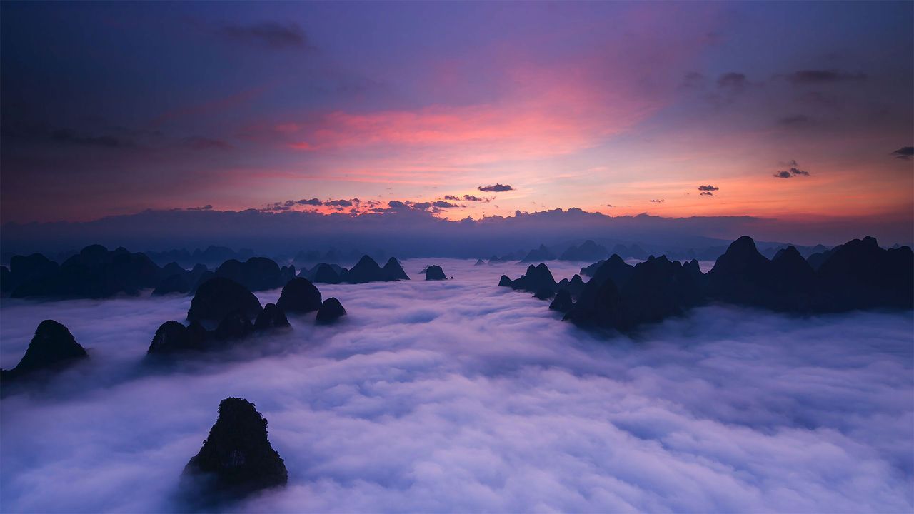 Huangshan Mountains in Anhui Province, China 