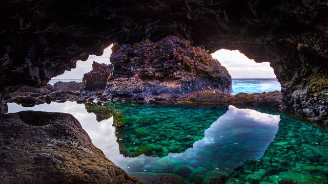 Cave on El Hierro Island, Canary Islands, Spain