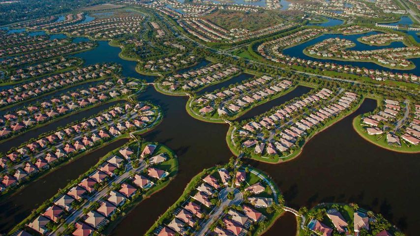 Housing development, West Palm Beach, Florida, USA