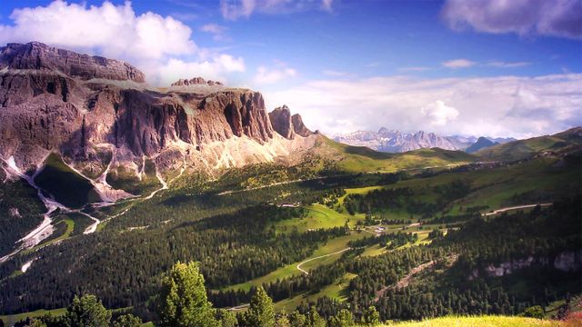 「ガルデーナ峠」イタリア, ドロミーティ
