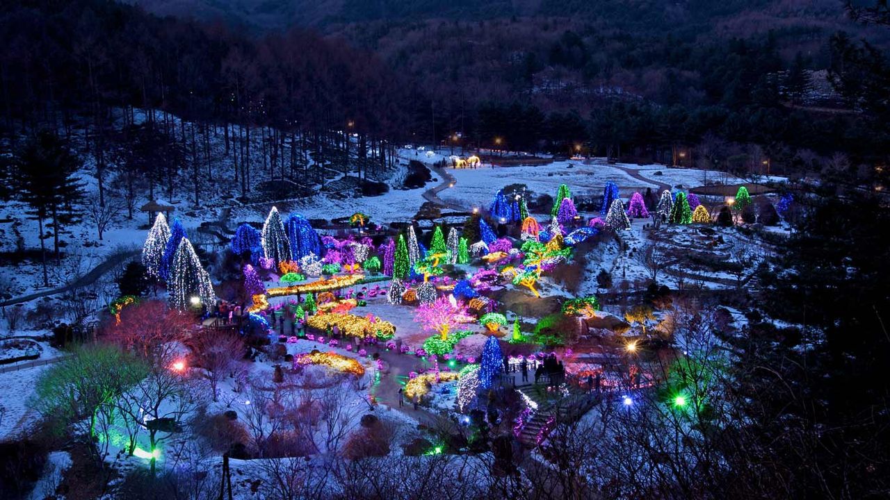 Botanischer Garten Achim Goyo (Garten der Morgenstille), Sang-Myeon, Landkreis Gapyeong-gun, Provinz Gyeonggi-do, Südkorea