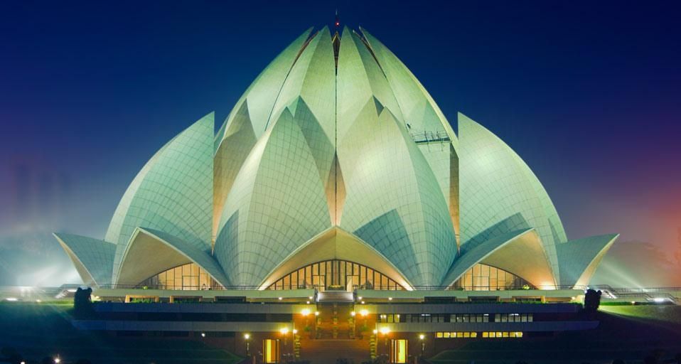 The Bahá'í  Lotus Temple in New Delhi, India