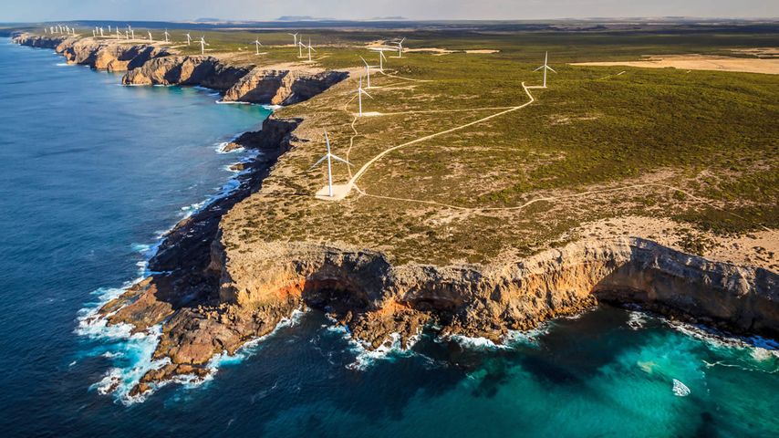 Wind farm near Port Lincoln in South Australia 