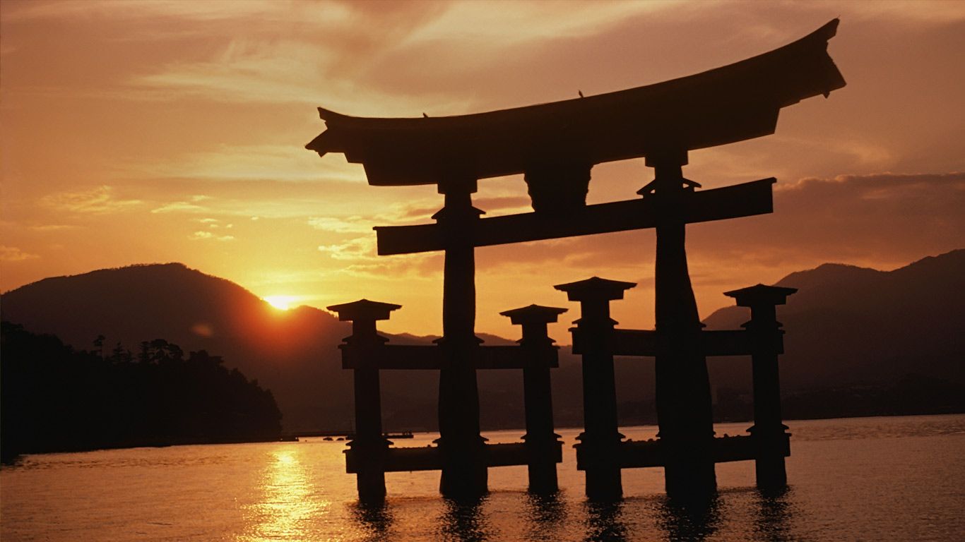 厳島神社の日の出 広島 宮島 Bing Gallery