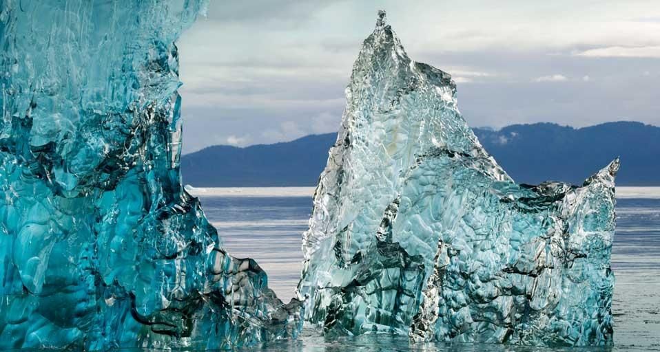 Iceberg near entrance to Holkham Bay, Tracy Arm-Fords Terror Wilderness, Tongass National Forest, Alaska