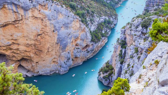 Le lac de Sainte-Croix, cours du Verdon, Provence-Alpes-Côte d'Azur, France 