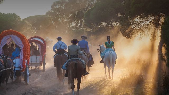 Romería de El Rocío, Huelva, Andalucía, España