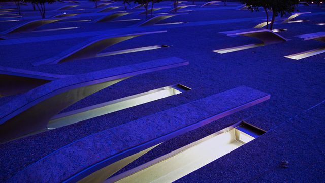 The Pentagon Memorial in Arlington, Virginia