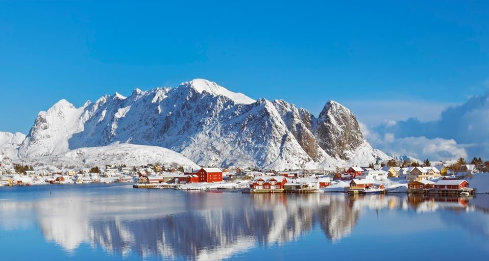 Fishing village of Reine, in the Lofoten Islands, Norway