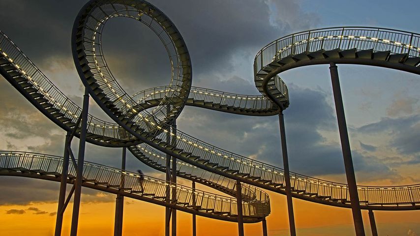 Tiger and Turtle — Magic Mountain, an art installation in Angerpark, Duisburg, Germany