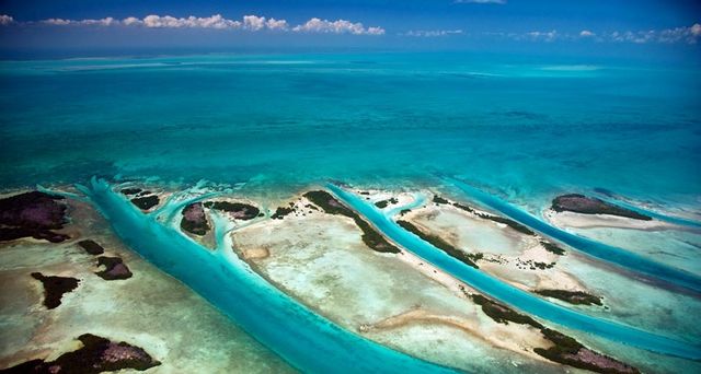 Aerial view of Ambergris Caye, Belize