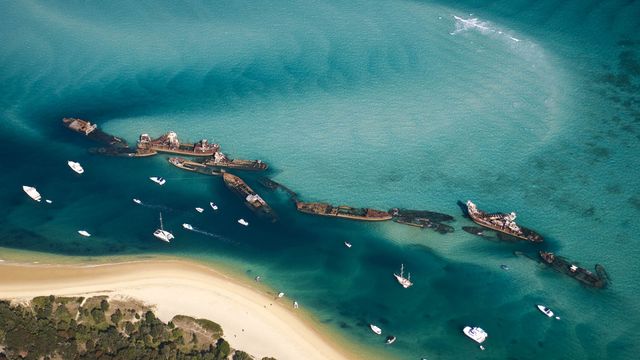 Shipwrecks at Moreton Island, Queensland 