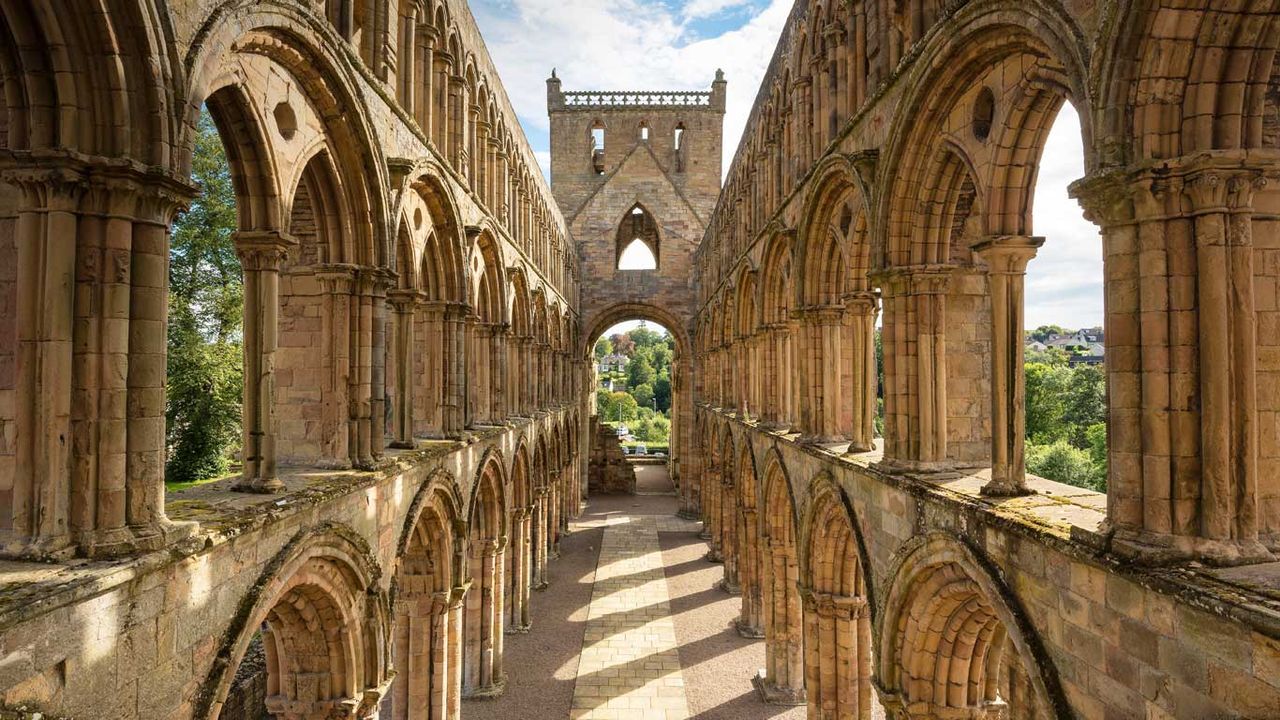 Jedburgh Abbey in the Scottish Borders 