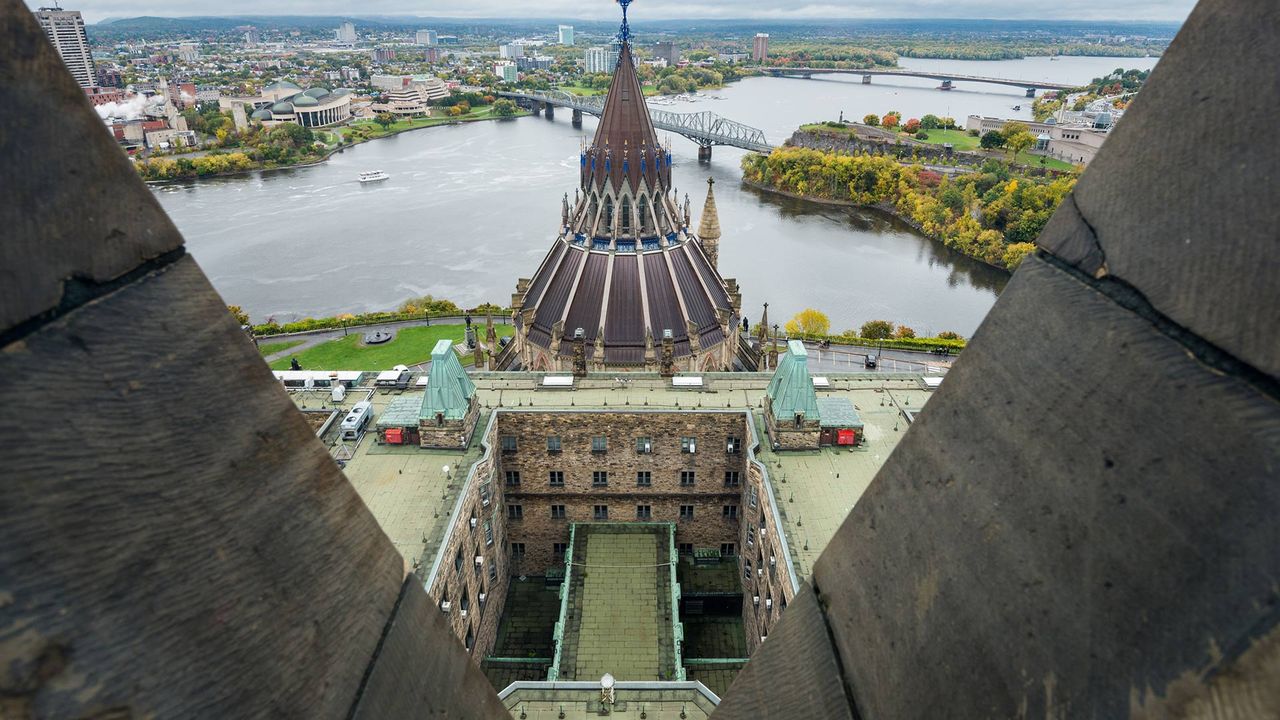 Aerial view from Peace Tower, Ottawa 