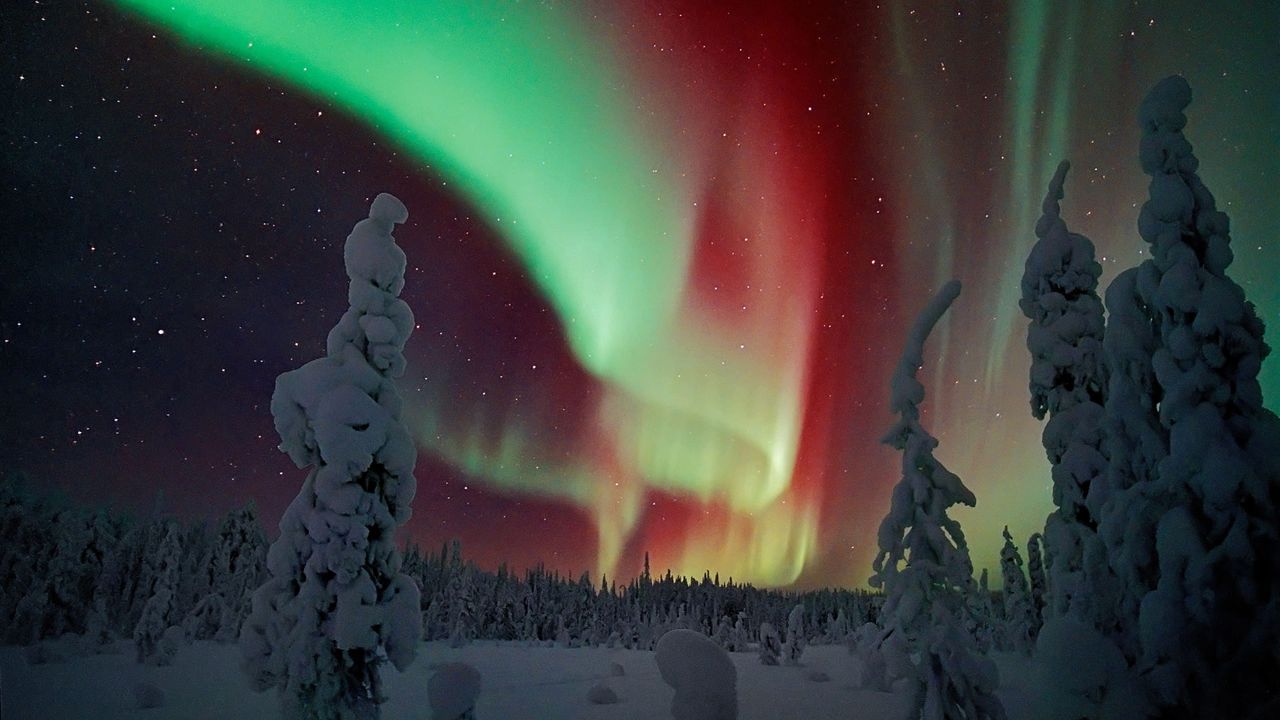 Northern lights over Finland 