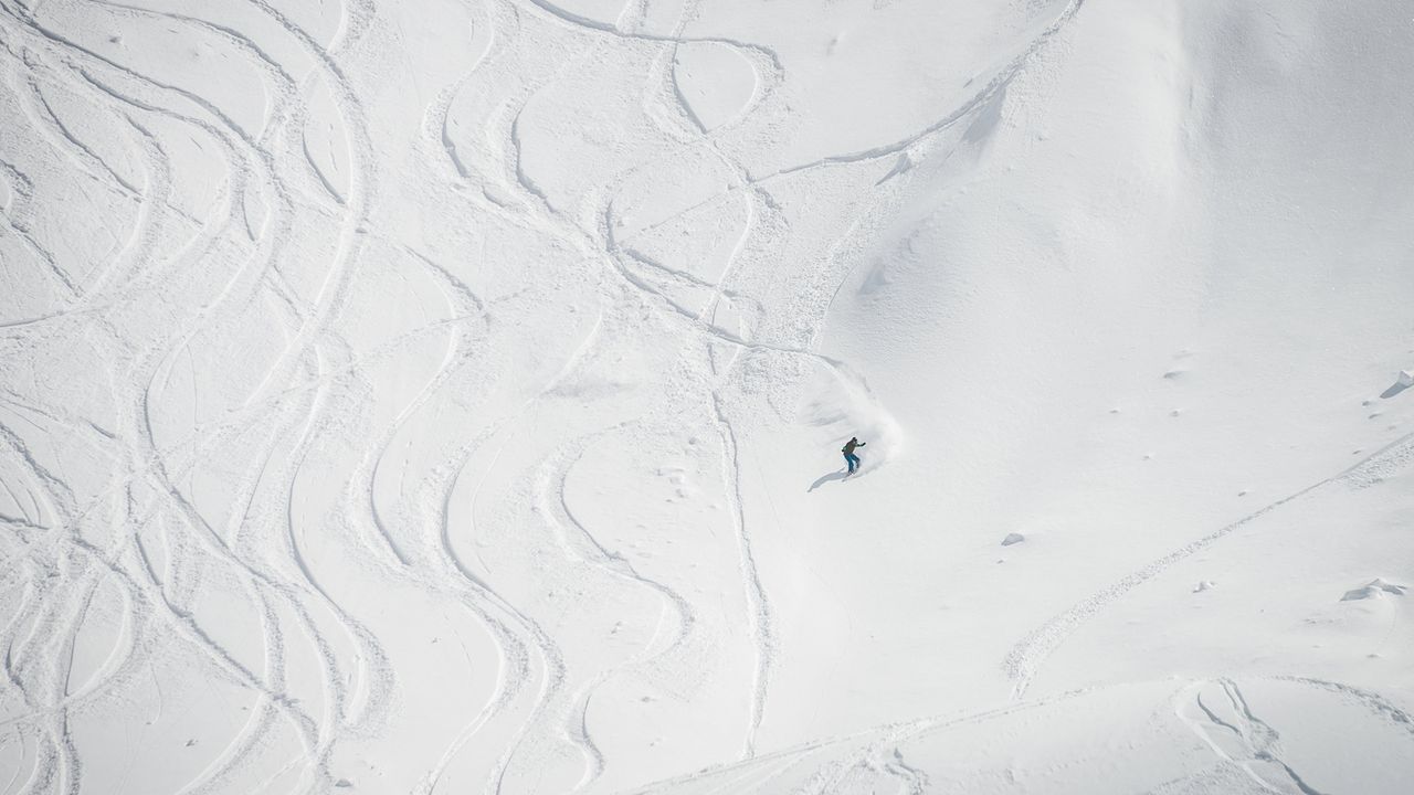 Snow boarder in Whistler, B.C.