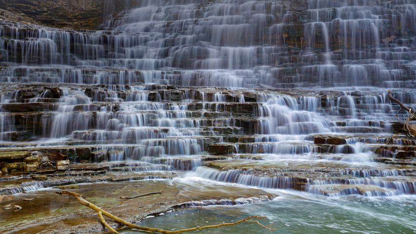 阿尔比恩瀑布，汉密尔顿，加拿大安大略省