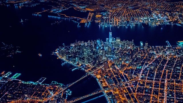 Lower Manhattan in New York City, USA