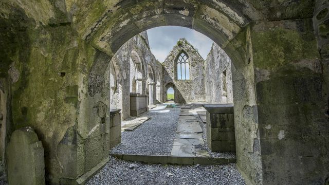 Ruins of Ross Errilly Friary, County Galway, Ireland