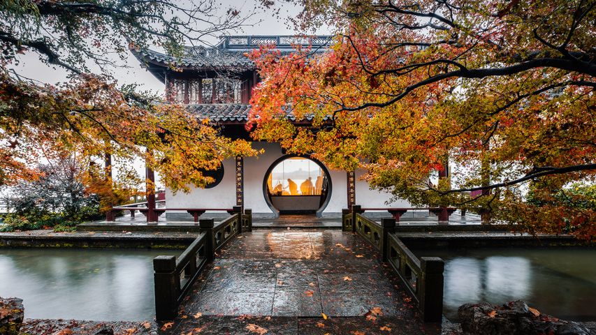 杭州西湖的古典中国园林