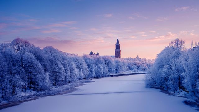 Aurajoki in Turku, Finnland