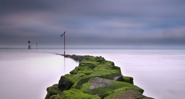 Plage de Trouville-sur-Mer dans le Calvados, région Basse-Normandie