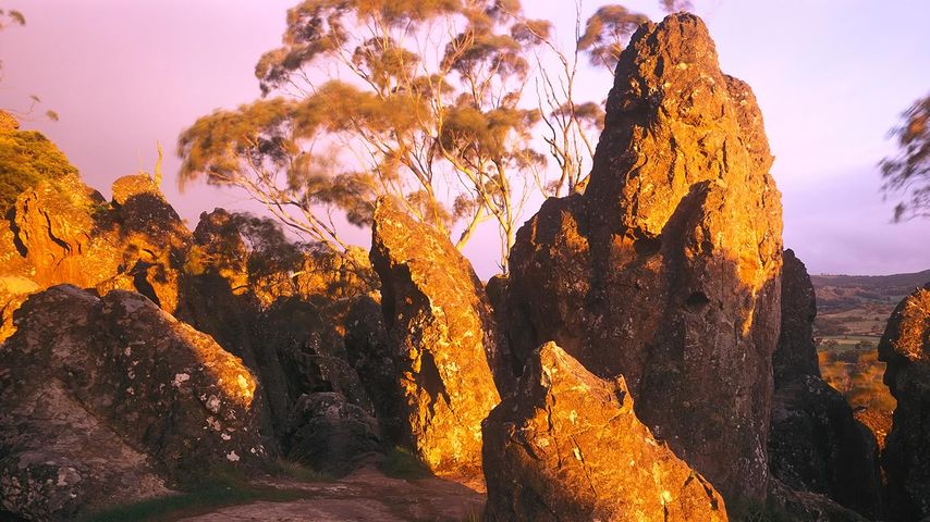 Hanging Rock in the Macedon Ranges, Victoria, Australia
