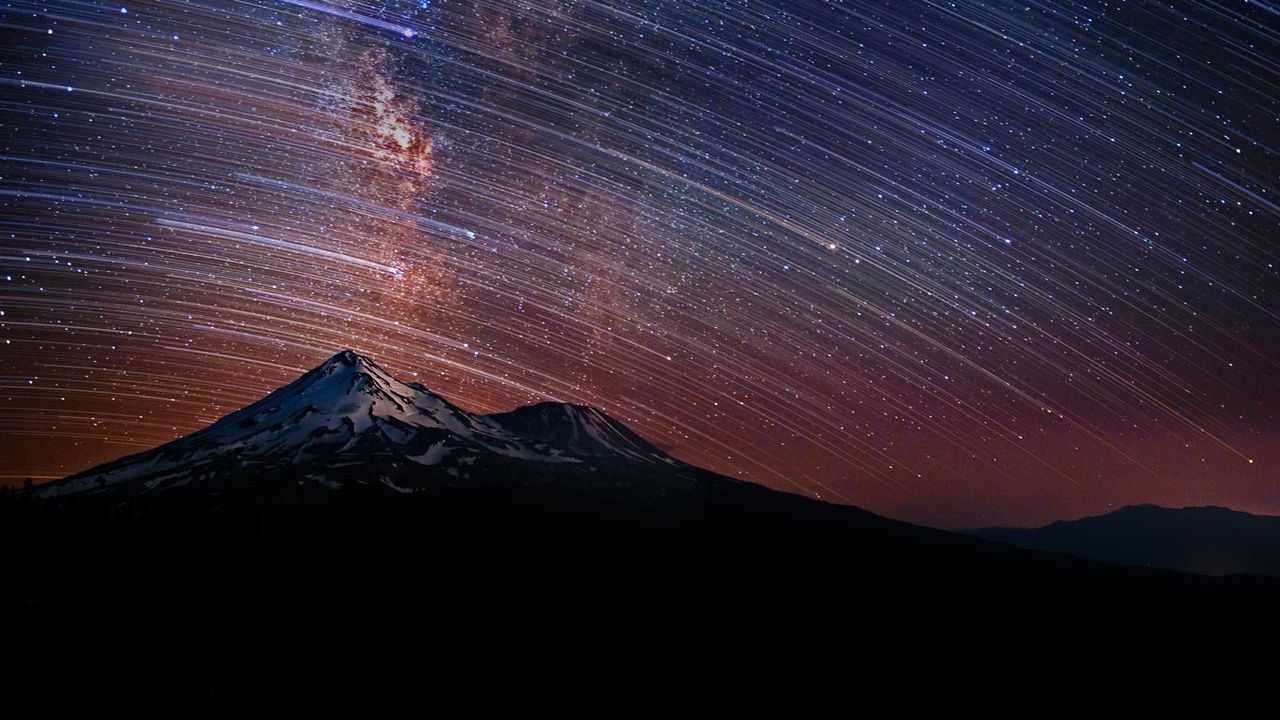 ｢シャスタ山の星空｣アメリカ, カリフォルニア州